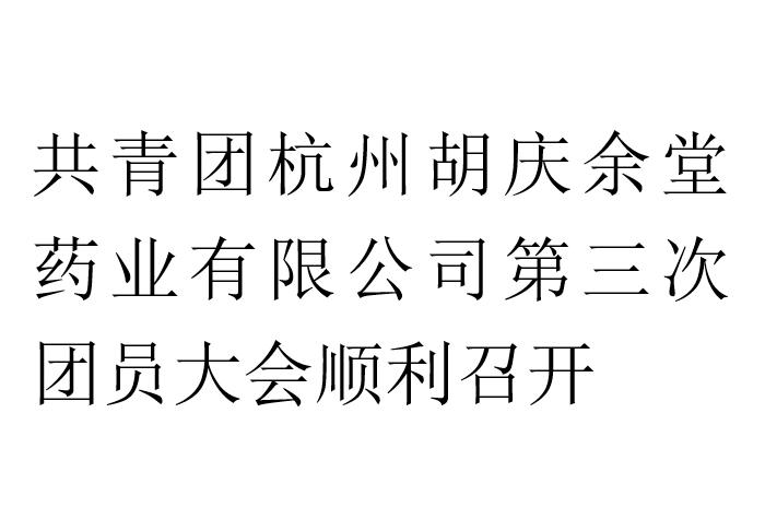 共青团杭州DG视讯药业有限公司第三次团员大会顺利召开